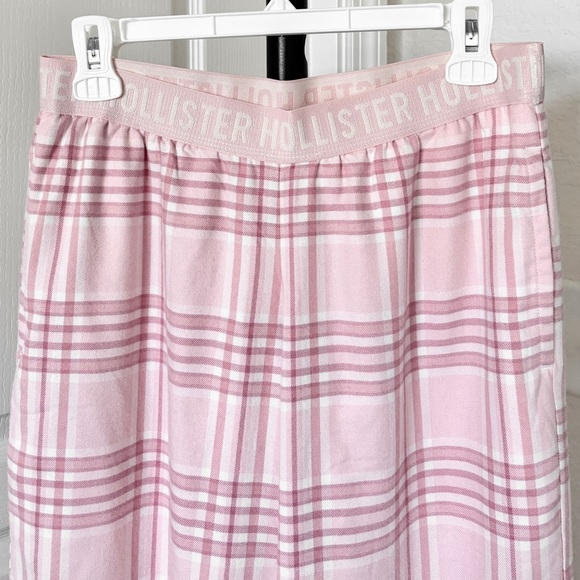Hollister 24/7 Baggy Flannel Pajama Pants Pink Plaid NWOT - Picture 4 of 12
